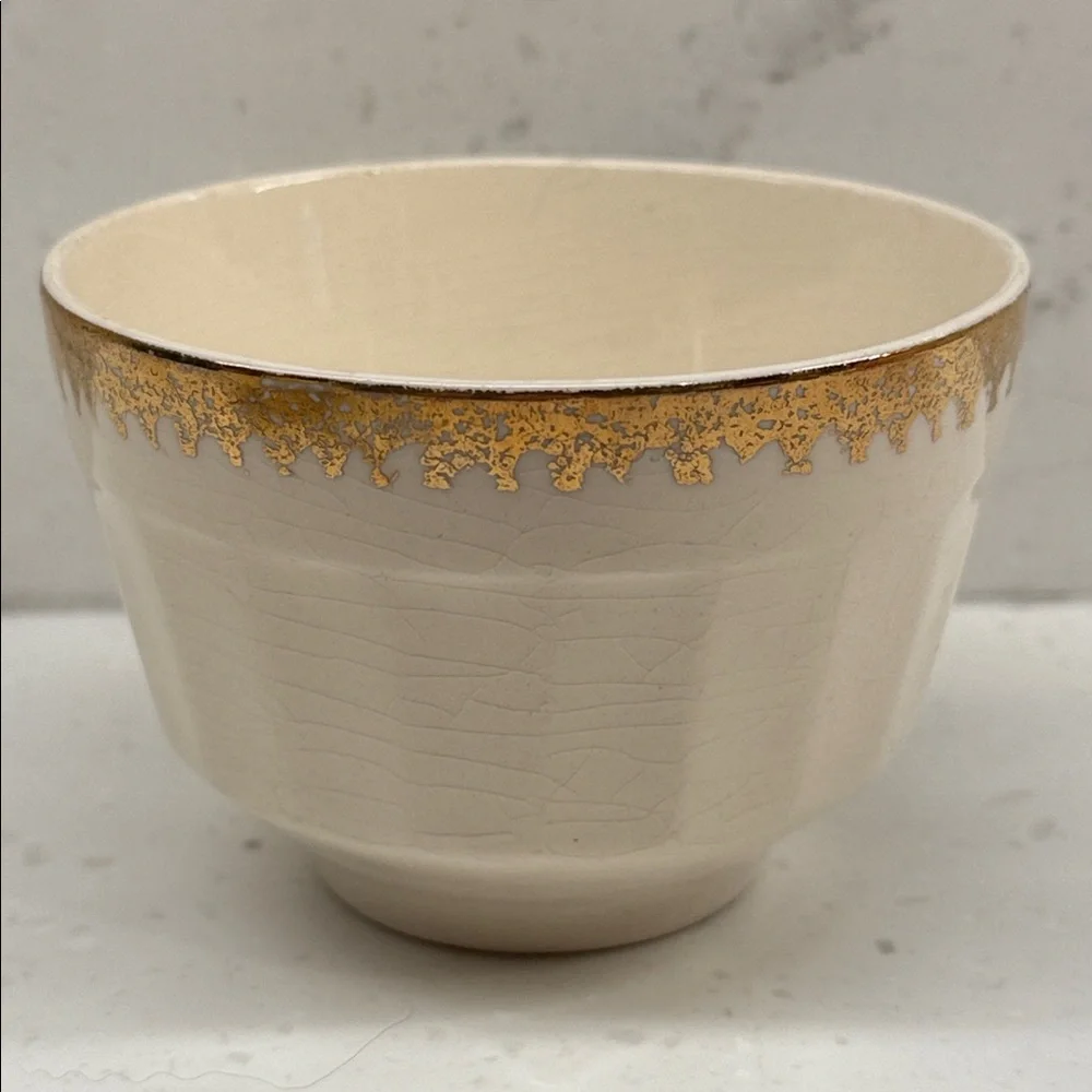 Cronin China Colonial Courting Couple Teacups w/ Gold Trim (Set of 2) [A]